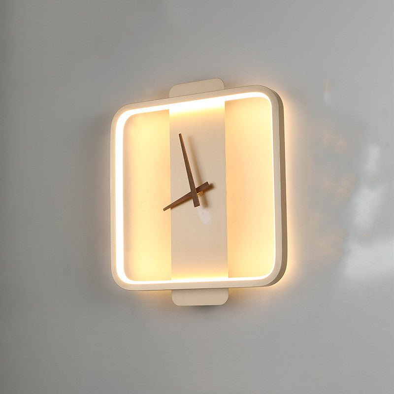 Nordic Wall Lamp with Clock Design