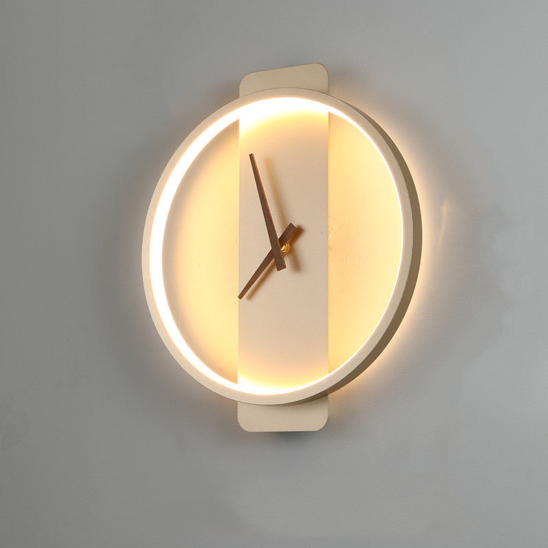 Nordic Wall Lamp with Clock Design