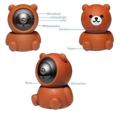 Bear 1080P WiFi Camera with Auto Tracking