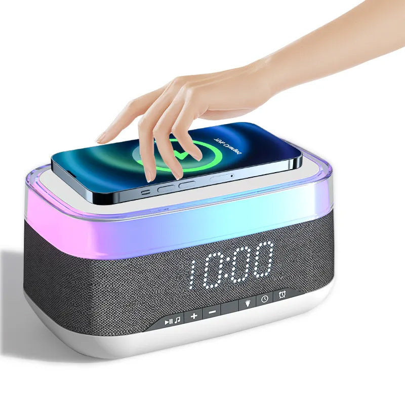 Smart Alarm Clock Bluetooth Speaker Wireless Charger