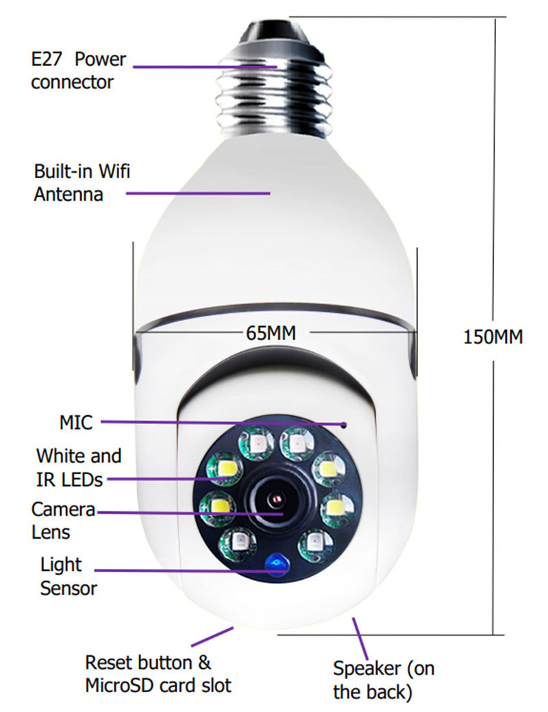 1080P WiFi Bulb Camera