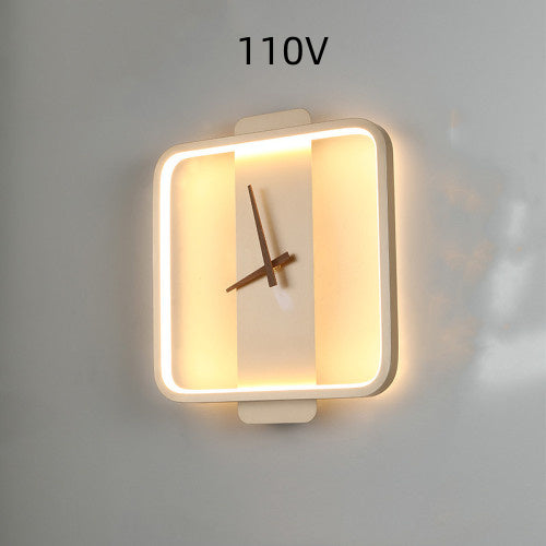 Nordic Wall Lamp with Clock Design