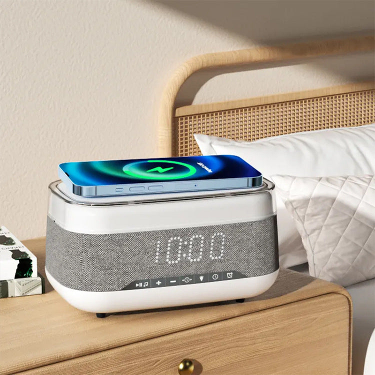 Smart Alarm Clock Bluetooth Speaker Wireless Charger